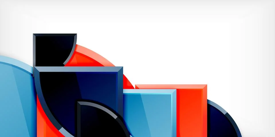 Glossy circles geometric background. Vector Illustration For Wallpaper, Banner Stock Illustration