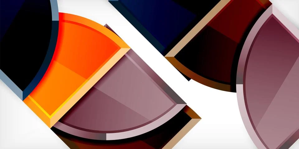 Glossy circles geometric background. Vector Illustration For Wallpaper, Banner Stock Illustration