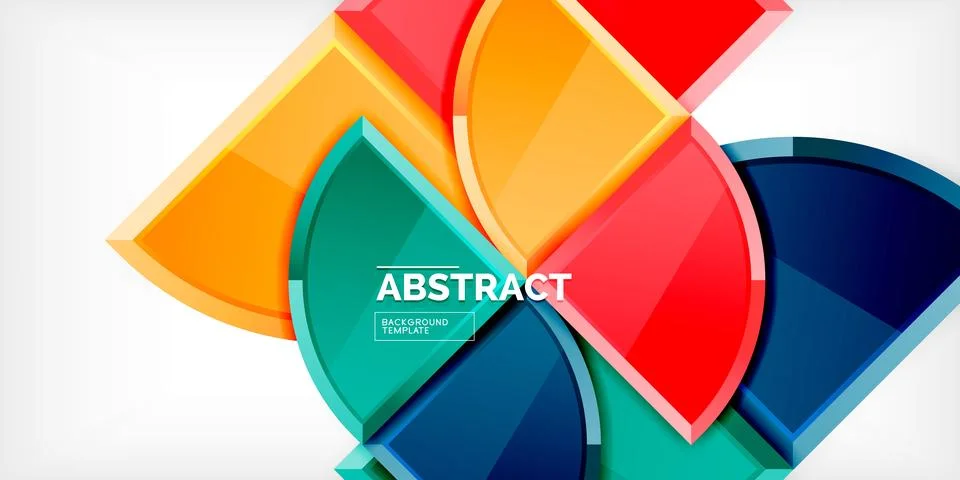 Glossy circles geometric background. Vector Illustration For Wallpaper, Banner イラスト素材