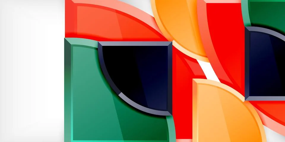 Glossy circles geometric background. Vector Illustration For Wallpaper, Banner 스톡 일러스트