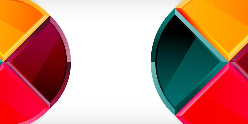 Glossy circles geometric background. Vector Illustration For Wallpaper, Banner Stock Illustration