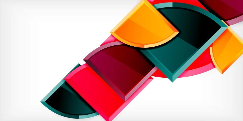 Glossy circles geometric background. Vector Illustration For Wallpaper, Banner Stock Illustration