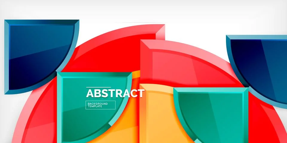 Glossy circles geometric background. Vector Illustration For Wallpaper, Banner Stock Illustration