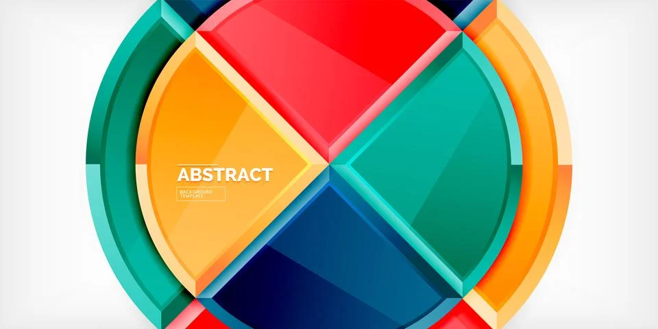 Glossy circles geometric background. Vector Illustration For Wallpaper, Banner Illustrazione stock