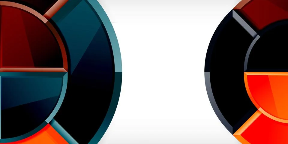 Glossy circles geometric background. Vector Illustration For Wallpaper, Banner 库存插图