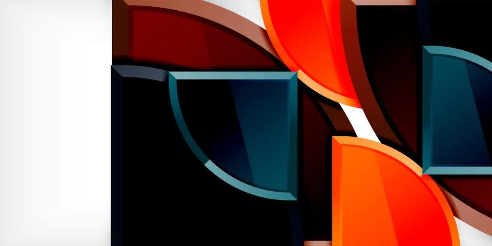 Glossy circles geometric background. Vector Illustration For Wallpaper, Banner 스톡 일러스트