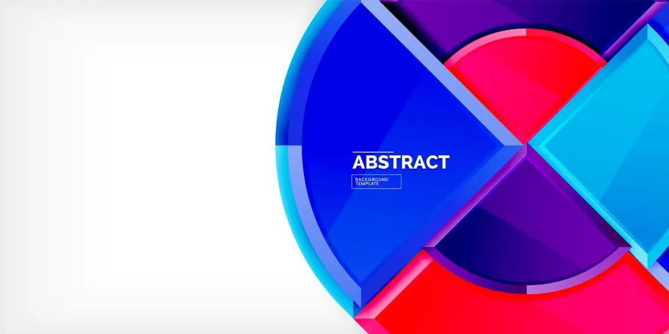 Glossy circles geometric background. Vector Illustration For Wallpaper, Banner 库存插图