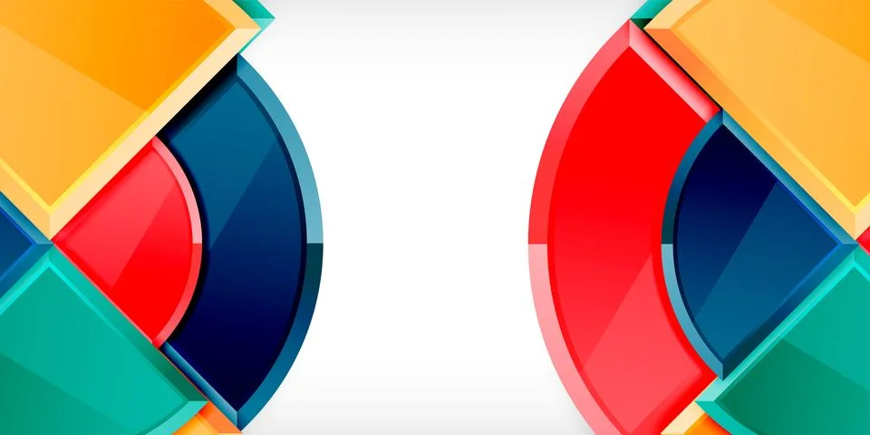 Glossy circles geometric background. Vector Illustration For Wallpaper, Banner イラスト素材