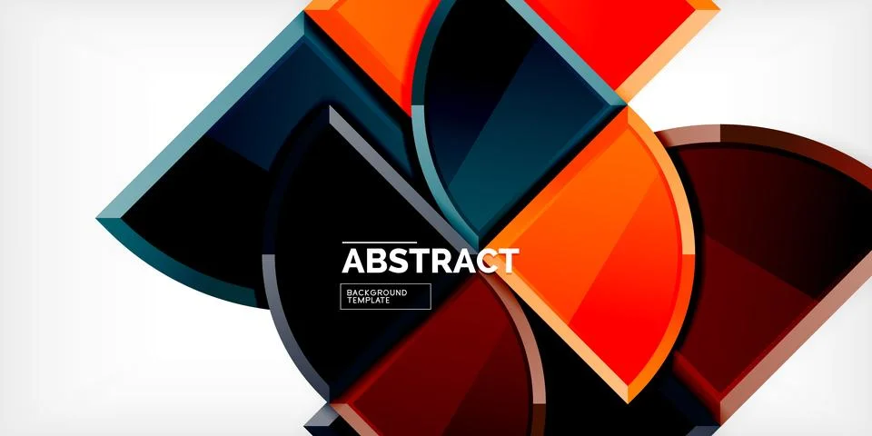 Glossy circles geometric background. Vector Illustration For Wallpaper, Banner Illustrazione stock