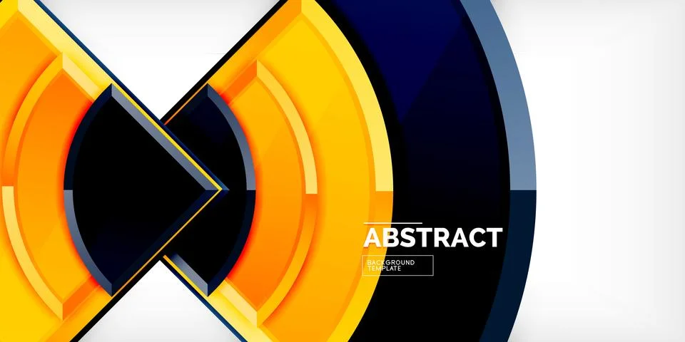 Glossy circles geometric background. Vector Illustration For Wallpaper, Banner 库存插图