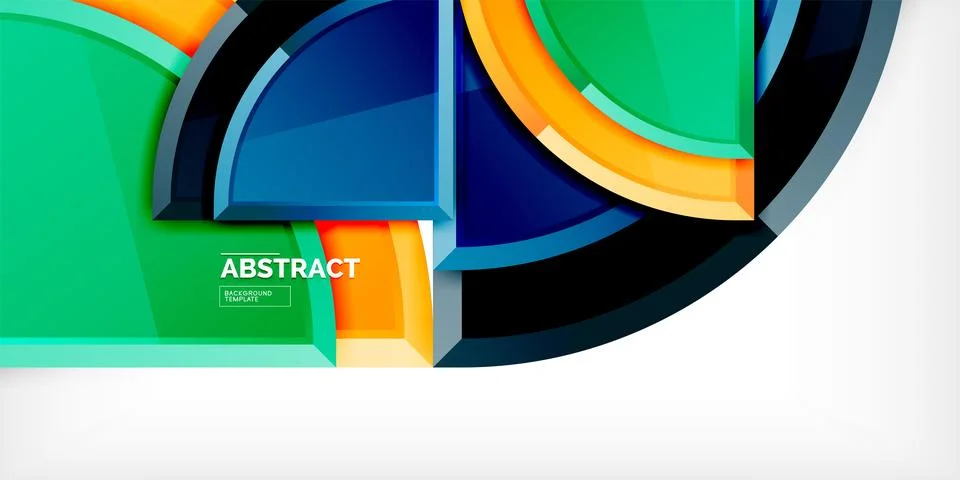 Glossy circles geometric background. Vector Illustration For Wallpaper, Banner Stock Illustration