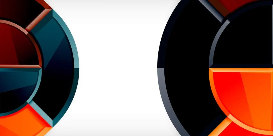 Glossy circles geometric background. Vector Illustration For Wallpaper, Banner 스톡 일러스트