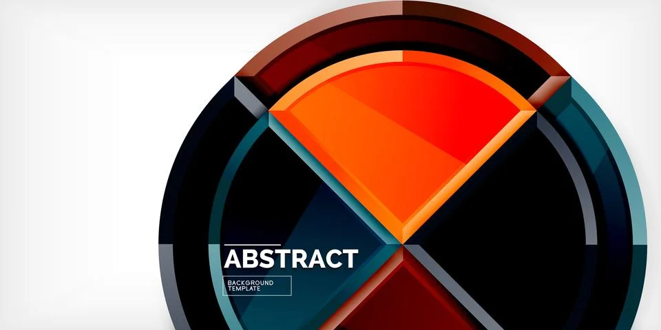 Glossy circles geometric background. Vector Illustration For Wallpaper, Banner Illustrazione stock