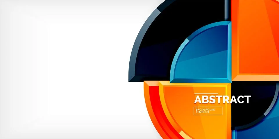 Glossy circles geometric background. Vector Illustration For Wallpaper, Banner 스톡 일러스트