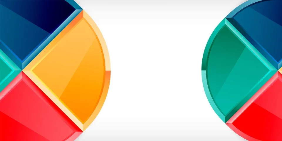 Glossy circles geometric background. Vector Illustration For Wallpaper, Banner 库存插图