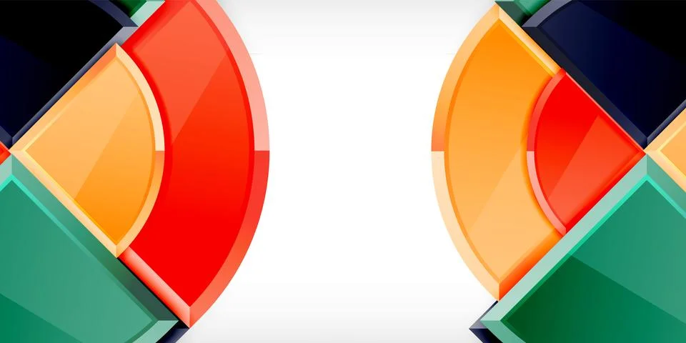 Glossy circles geometric background. Vector Illustration For Wallpaper, Banner Stock Illustration