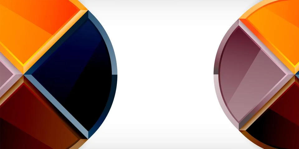 Glossy circles geometric background. Vector Illustration For Wallpaper, Banner 스톡 일러스트