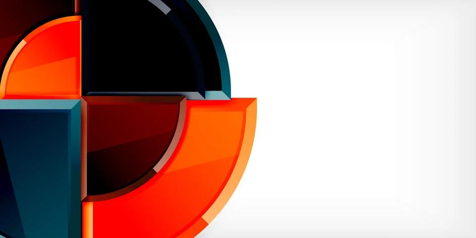 Glossy circles geometric background. Vector Illustration For Wallpaper, Banner Stock Illustration