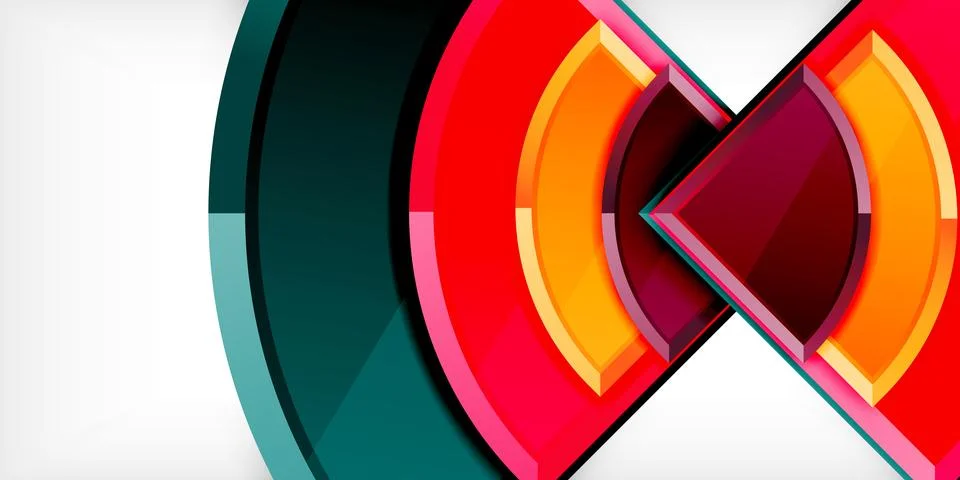 Glossy circles geometric background. Vector Illustration For Wallpaper, Banner 스톡 일러스트
