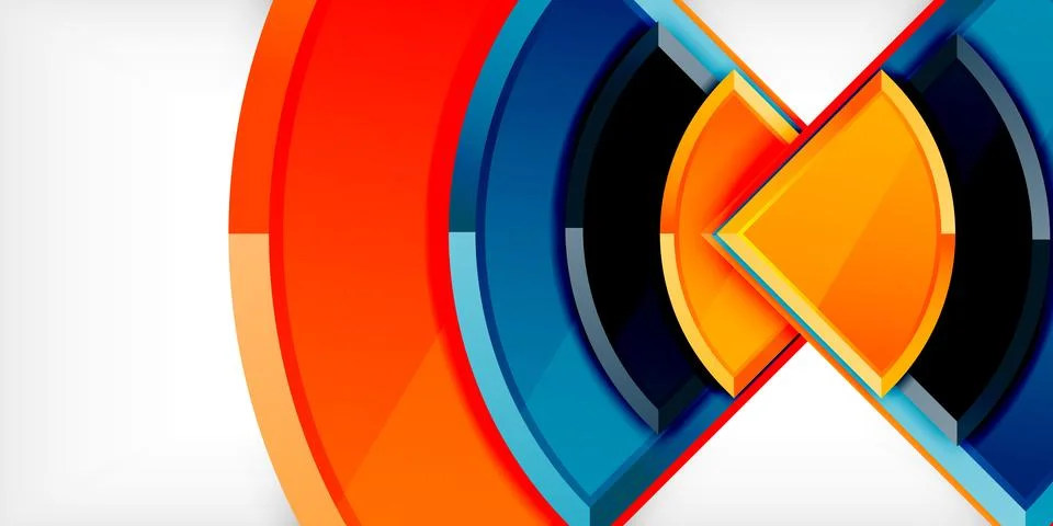 Glossy circles geometric background. Vector Illustration For Wallpaper, Banner 스톡 일러스트