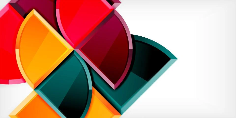 Glossy circles geometric background. Vector Illustration For Wallpaper, Banner 스톡 일러스트