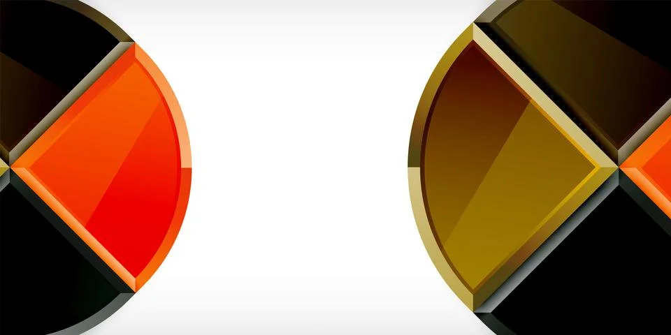 Glossy circles geometric background. Vector Illustration For Wallpaper, Banner 库存插图