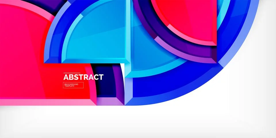 Glossy circles geometric background. Vector Illustration For Wallpaper, Banner Stock Illustration