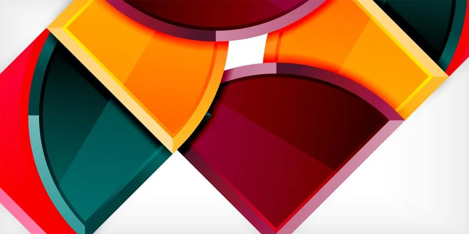 Glossy circles geometric background. Vector Illustration For Wallpaper, Banner イラスト素材