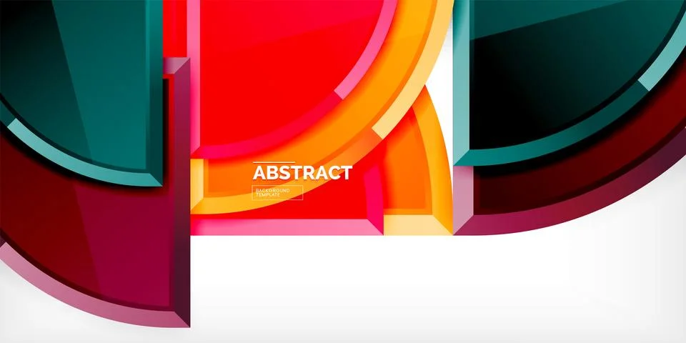 Glossy circles geometric background. Vector Illustration For Wallpaper, Banner Stock Illustration
