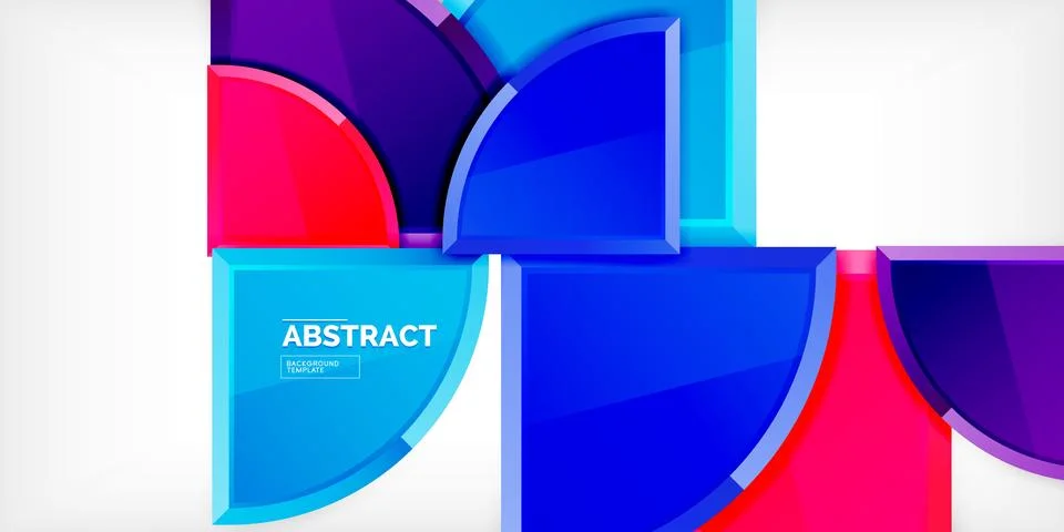 Glossy circles geometric background. Vector Illustration For Wallpaper, Banner Illustrazione stock
