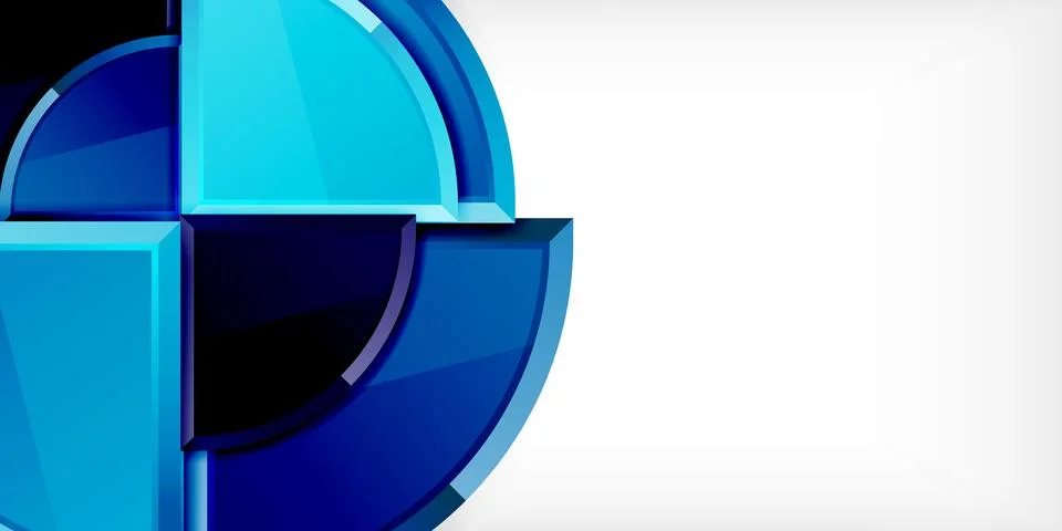 Glossy circles geometric background. Vector Illustration For Wallpaper, Banner Illustrazione stock