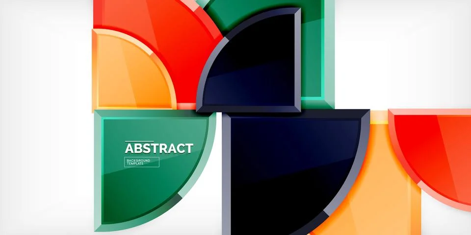 Glossy circles geometric background. Vector Illustration For Wallpaper, Banner 스톡 일러스트
