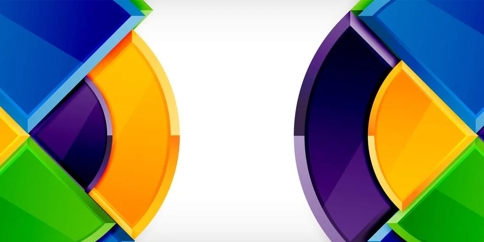Glossy circles geometric background. Vector Illustration For Wallpaper, Banner Stock Illustration