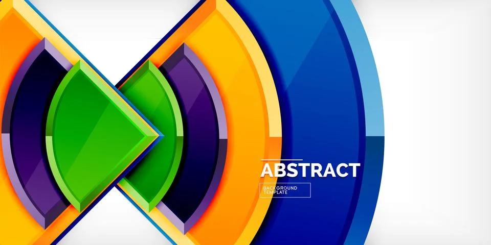 Glossy circles geometric background. Vector Illustration For Wallpaper, Banner 库存插图