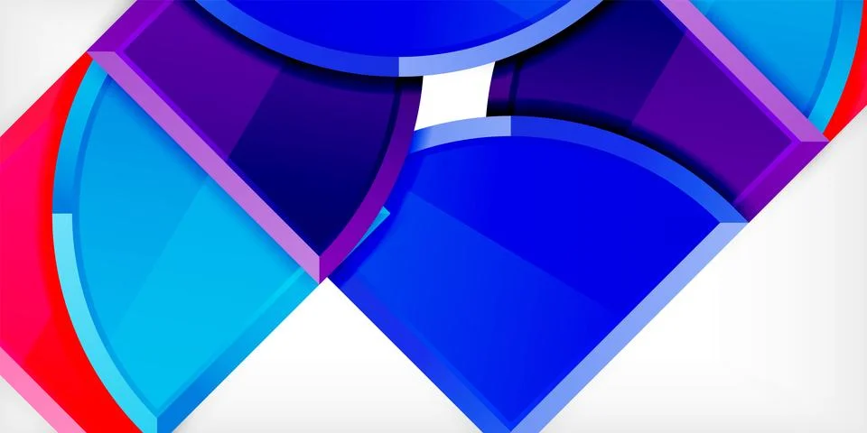 Glossy circles geometric background. Vector Illustration For Wallpaper, Banner Illustrazione stock