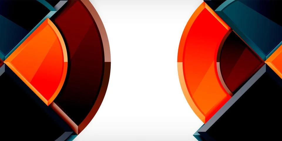 Glossy circles geometric background. Vector Illustration For Wallpaper, Banner 库存插图