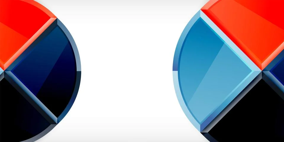 Glossy circles geometric background. Vector Illustration For Wallpaper, Banner イラスト素材