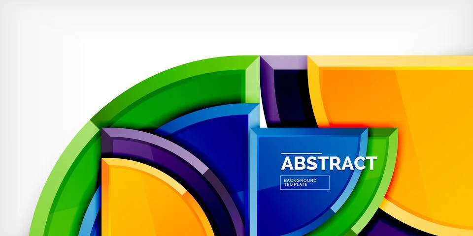 Glossy circles geometric background. Vector Illustration For Wallpaper, Banner 库存插图