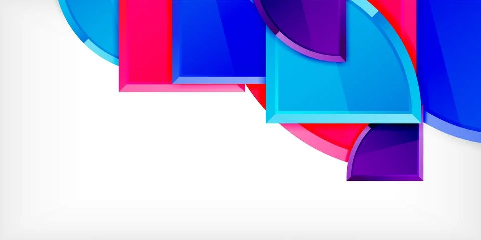 Glossy circles geometric background. Vector Illustration For Wallpaper, Banner 库存插图