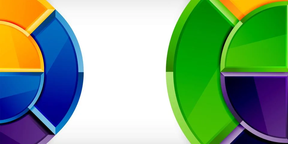 Glossy circles geometric background. Vector Illustration For Wallpaper, Banner Illustrazione stock