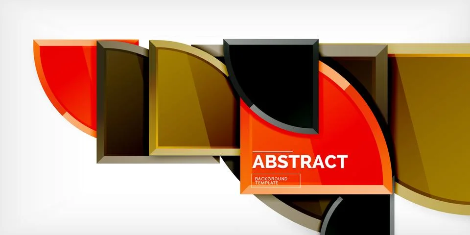 Glossy circles geometric background. Vector Illustration For Wallpaper, Banner 库存插图