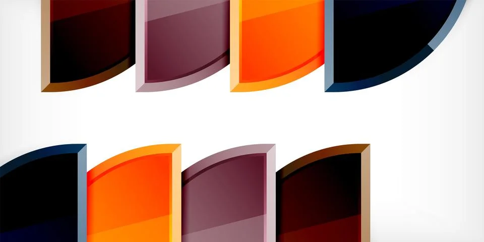 Glossy circles geometric background. Vector Illustration For Wallpaper, Banner 库存插图