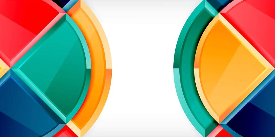 Glossy circles geometric background. Vector Illustration For Wallpaper, Banner Stock Illustration