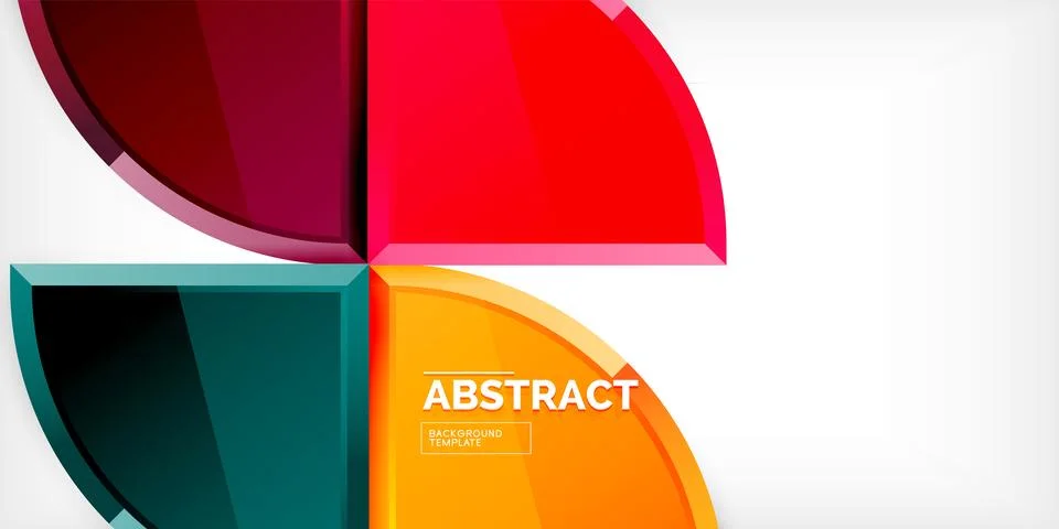 Glossy circles geometric background. Vector Illustration For Wallpaper, Banner, Stock Illustration