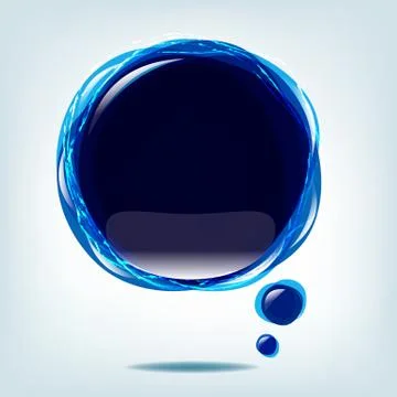 Glossy cloud bubble speech Stock Illustration