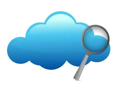 Glossy cloud illustration design over a white background Illustrazione stock