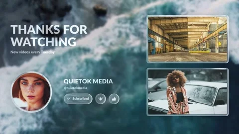 Glossy Cloud YouTube Overlay After Effects stock