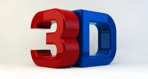 Glossy colored 3D logo isolated on white background with reflection effect Illustrazione stock
