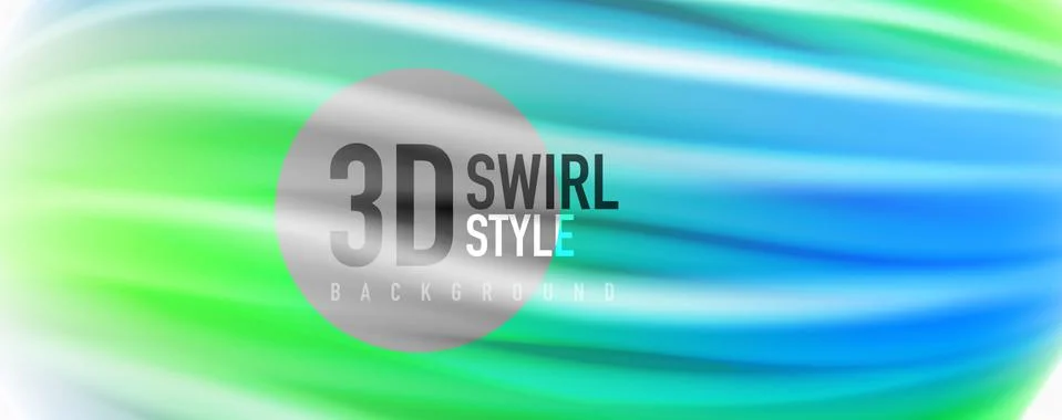 Glossy colorful liquid waves abstract background,, modern techno lines Stock Illustration