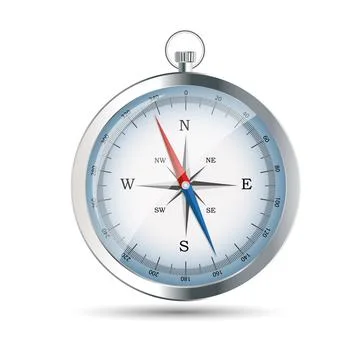 Glossy Compass. Illustration. Illustrazione stock